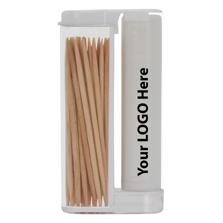 Lip Balm Toothpick Flip-Top Duo